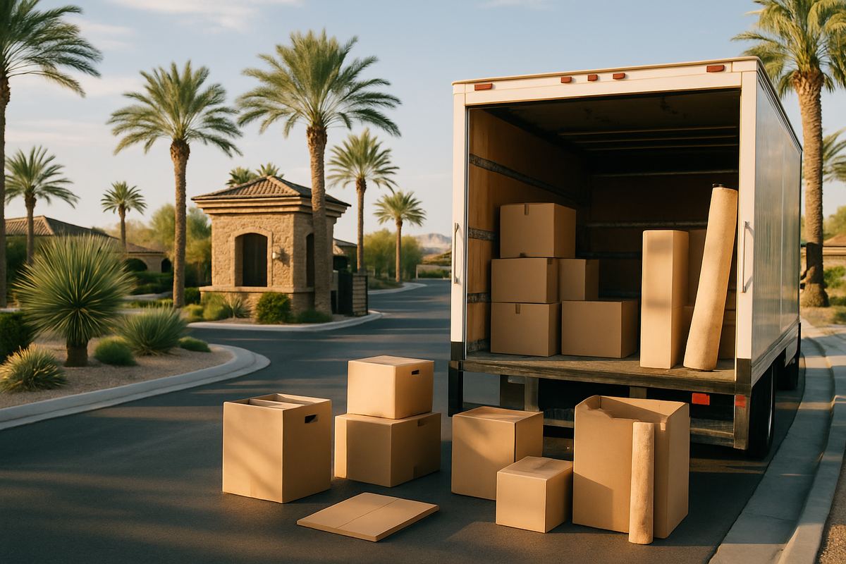 Gated entrance to a south Las Vegas community at golden hour