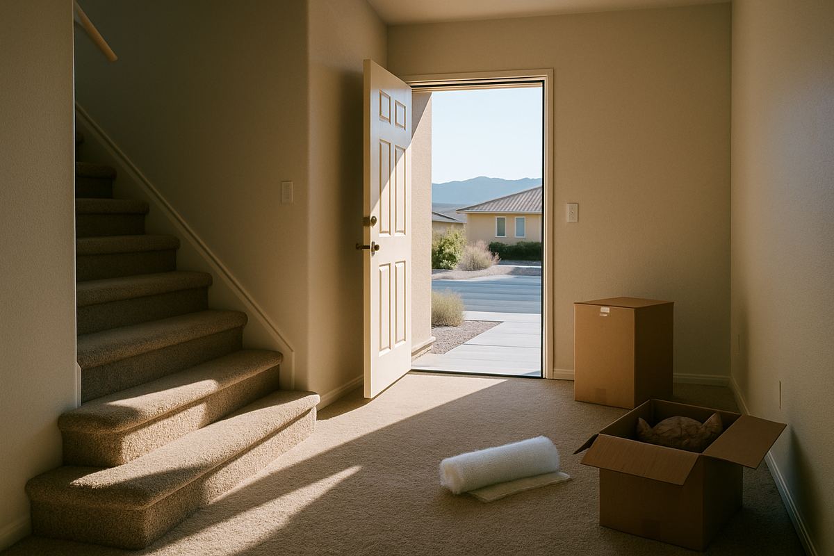 Empty two-story Las Vegas home after the owners moved